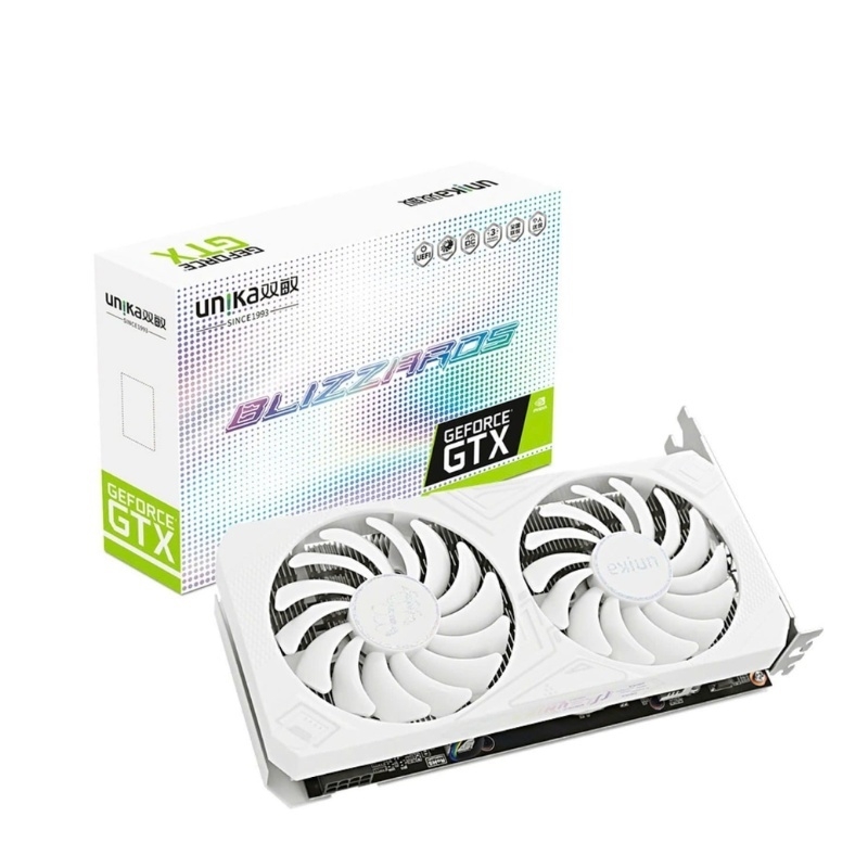 VGA GTX1660S 6G DR6 UNIKA GEFORCE BLIZZARDS V2 WHITE NEW