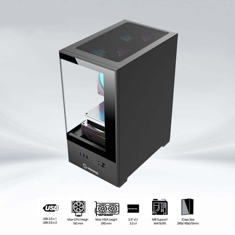 Vỏ Case COOLERPLUS EX32 Đen